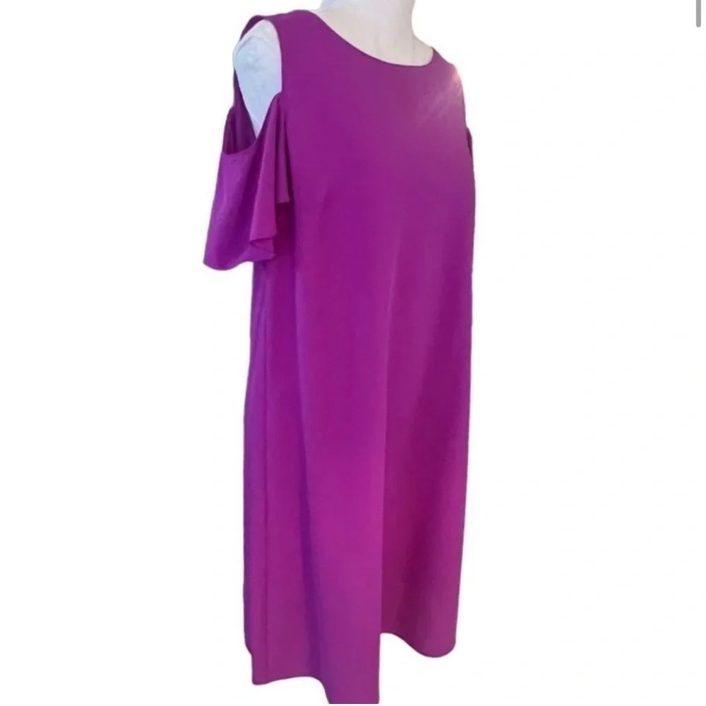 Gianni Bini Magenta Cold Shoulder Knee Length Dress Size Small